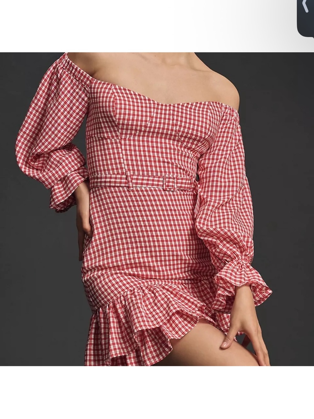 Anthropologie Maeve Off-The-Shoulder Ruffled Mini Dress